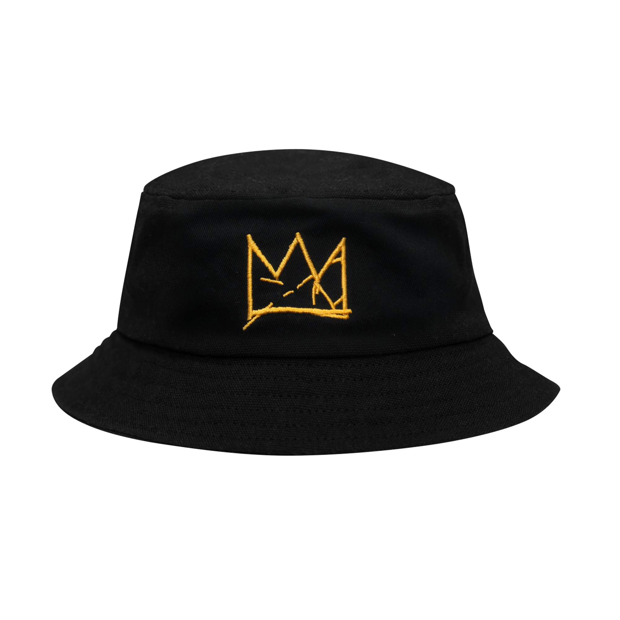 Basquiat “Crown” Embroidered Bucket Hat, Black – ROME PAYS OFF