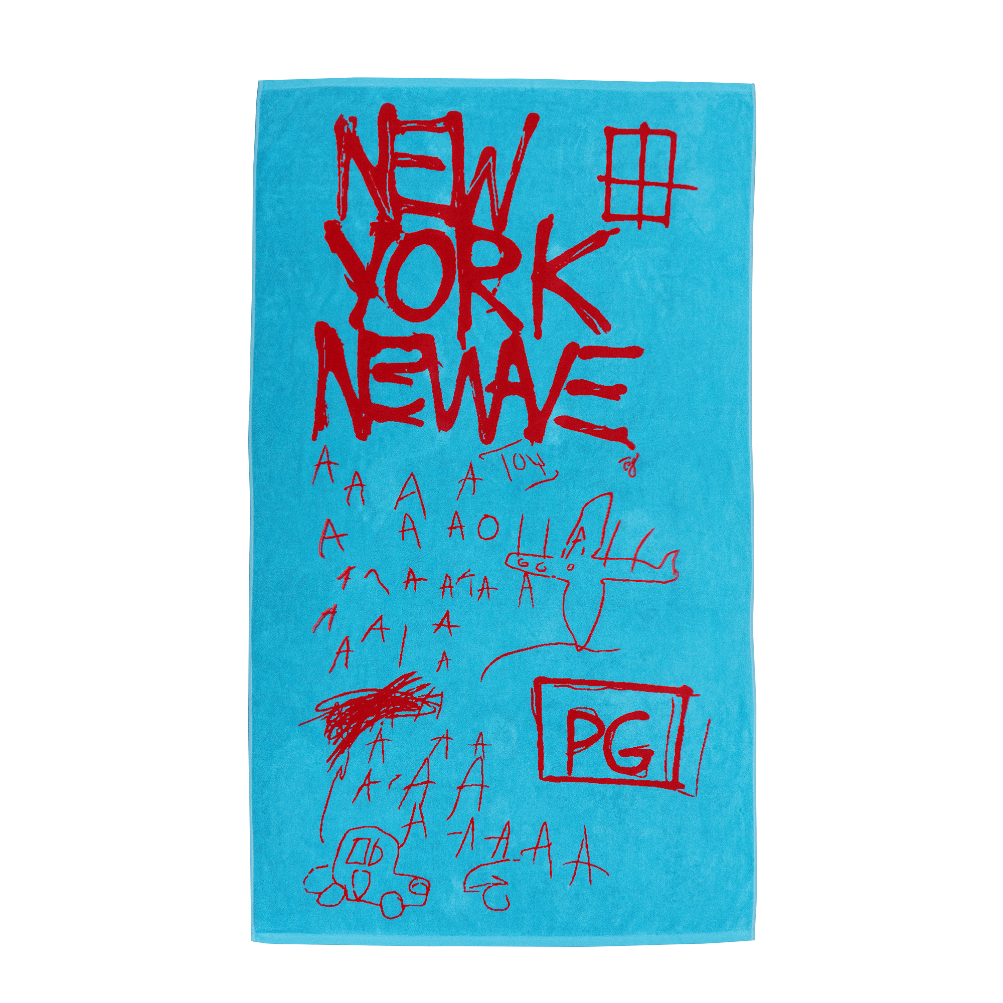 Jean-Michel Basquiat “New Wave” Jacquard Beach Towel – ROME PAYS OFF