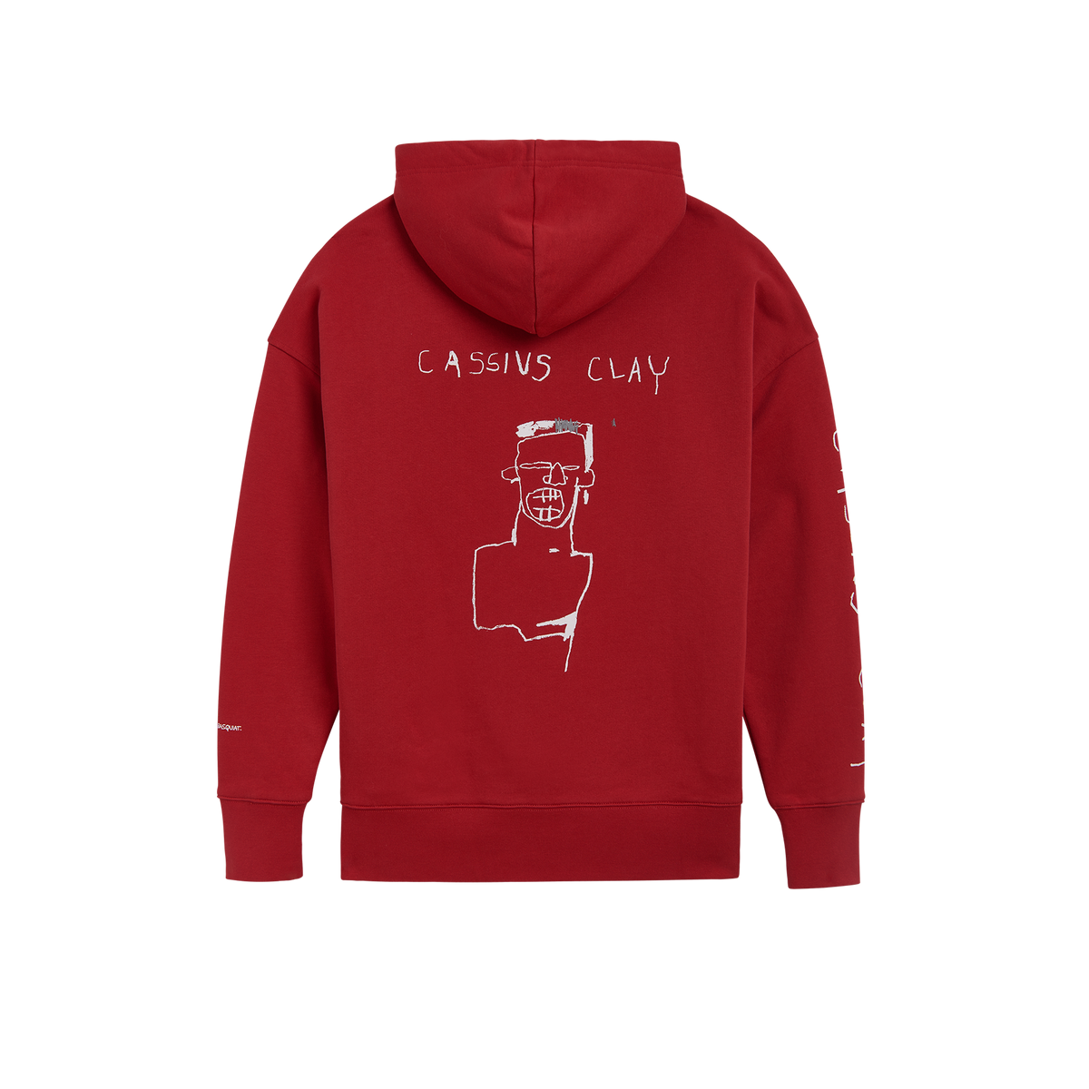 Jean-Michel Basquiat "Cassius Clay" Unisex Hoodie, in Pompeian Red