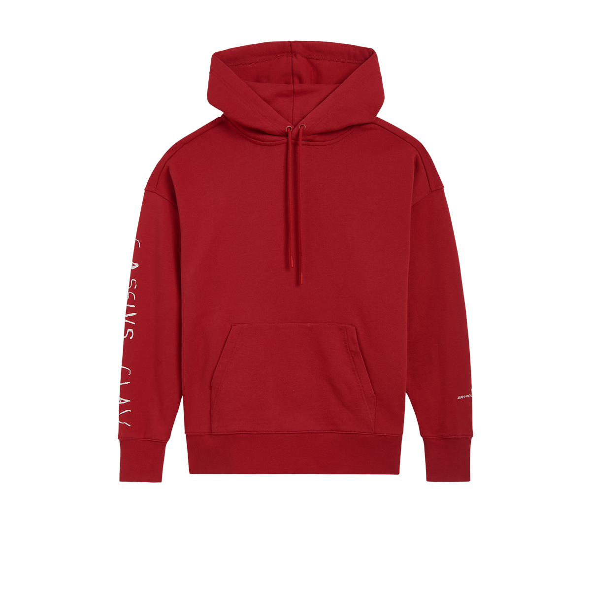 Jean-Michel Basquiat "Cassius Clay" Unisex Hoodie, in Pompeian Red