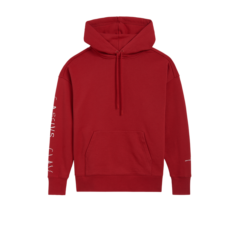 Jean-Michel Basquiat "Cassius Clay" Unisex Hoodie, in Pompeian Red