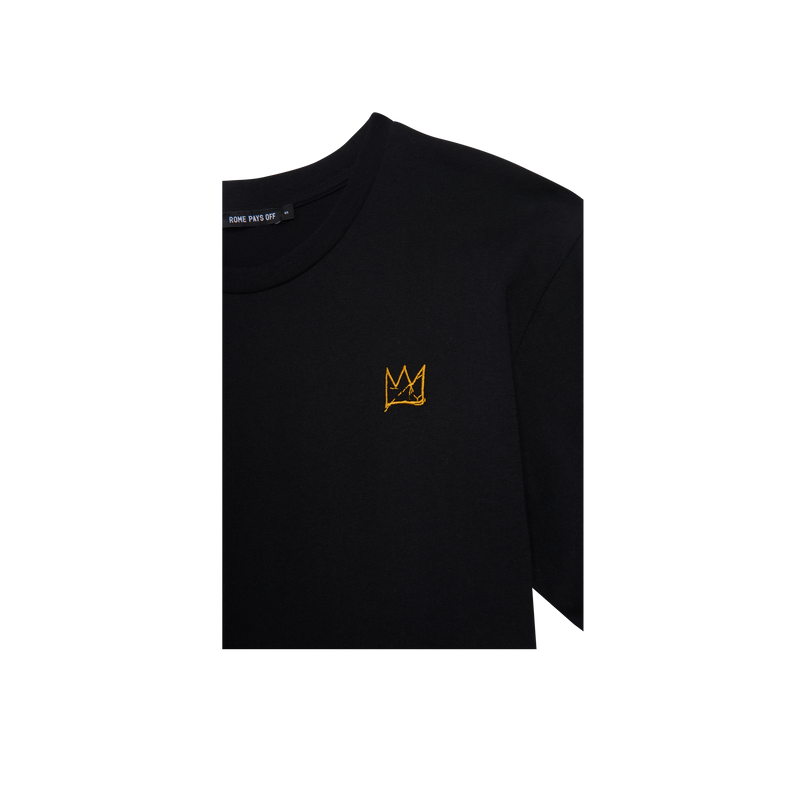Basquiat "Crown" Embroidered T-Shirt