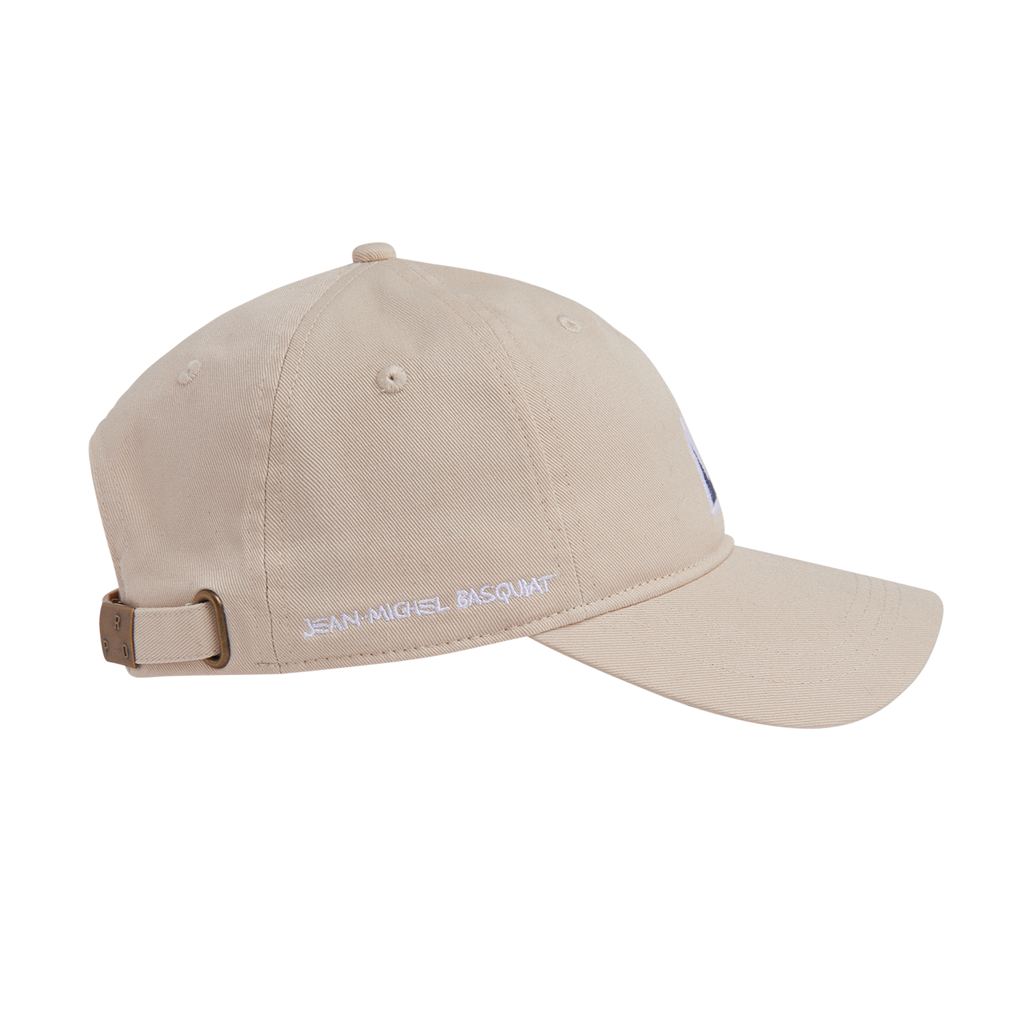 Basquiat Crown Baseball Cap, Off-White (Stone)