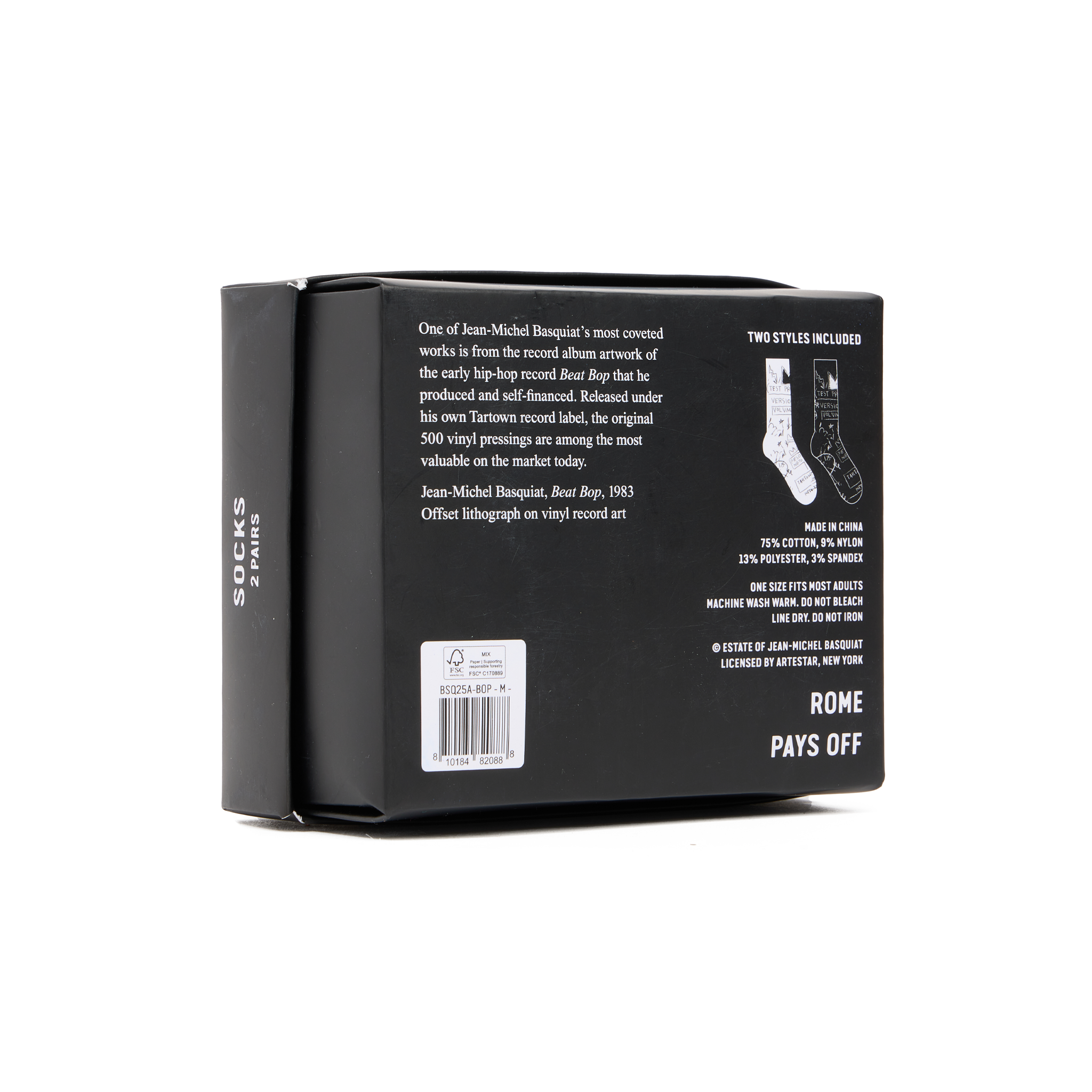 Basquiat “Beat Bop” Knit Socks Box, Set of 2