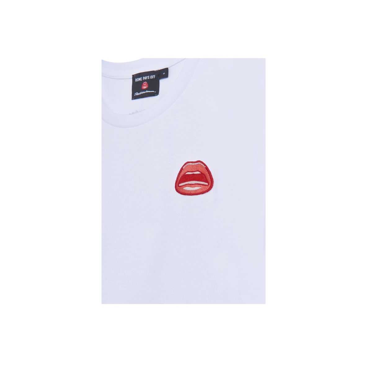 Tom Wesselmann "Mouth" Icon Patch T-Shirt (Unisex) - White