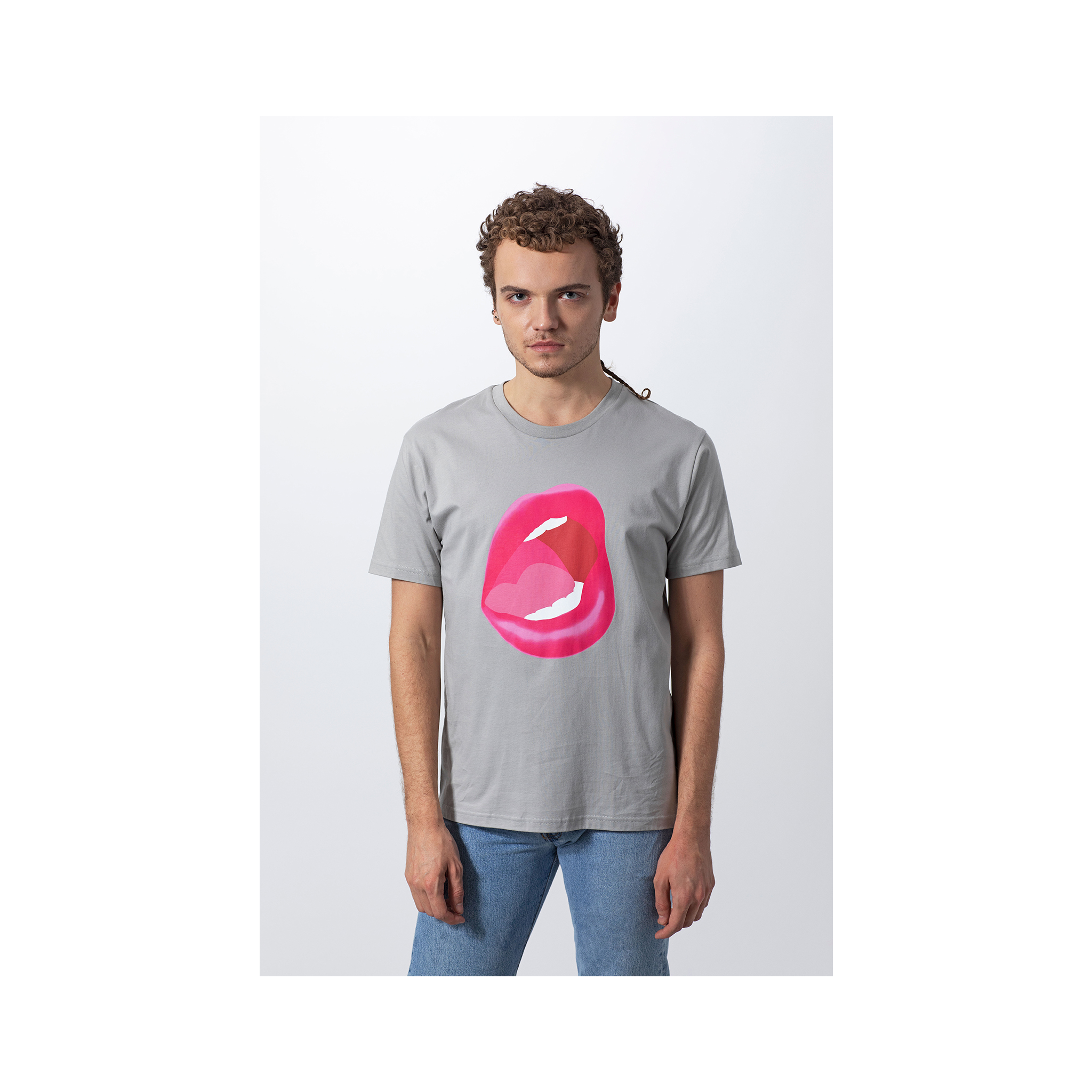 Tom Wesselmann “Mouth #7” T-Shirt, Gray