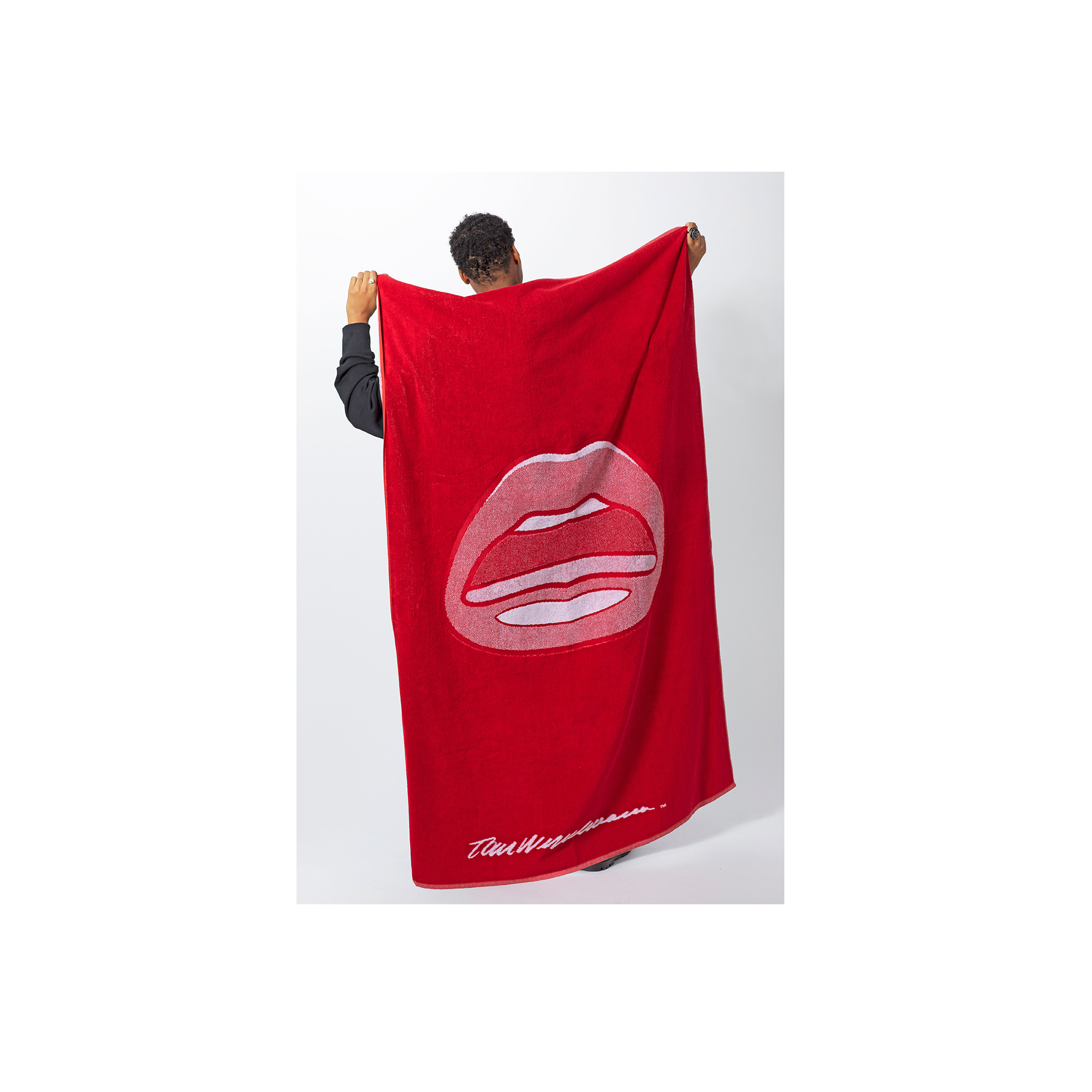 Tom Wesselmann “Mouth” Icon Jacquard Beach Towel