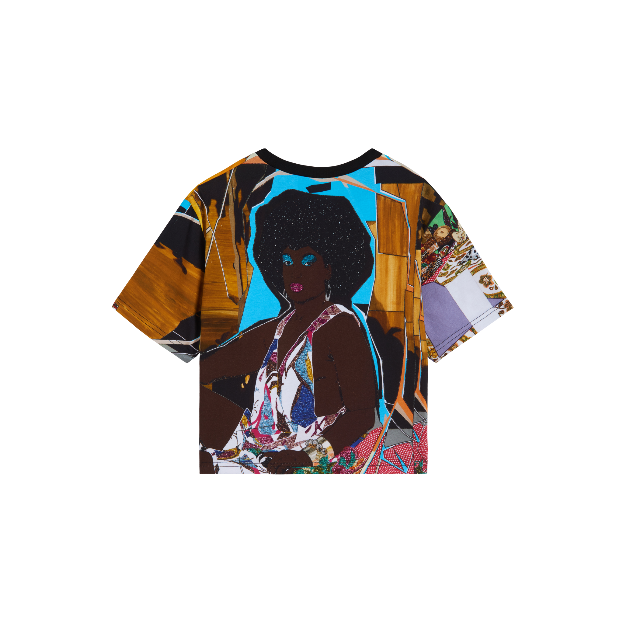 Mickalene Thomas “Trois Femme Noir” All-Over Print Cropped T-shirt