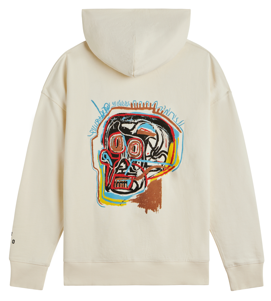 Basquiat Skull Hoodie, Sand