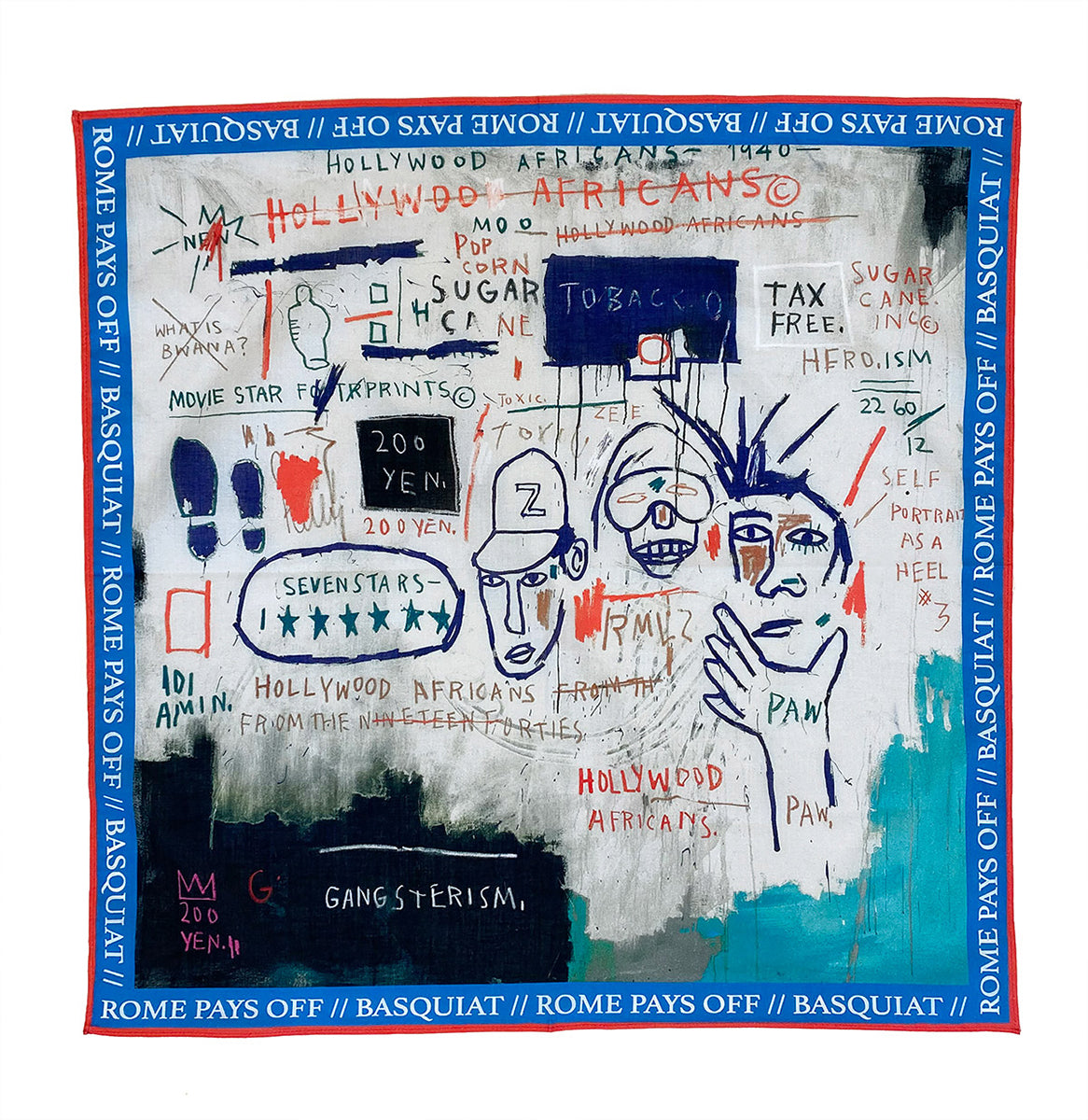 Basquiat "Hollywood Africans" Bandana
