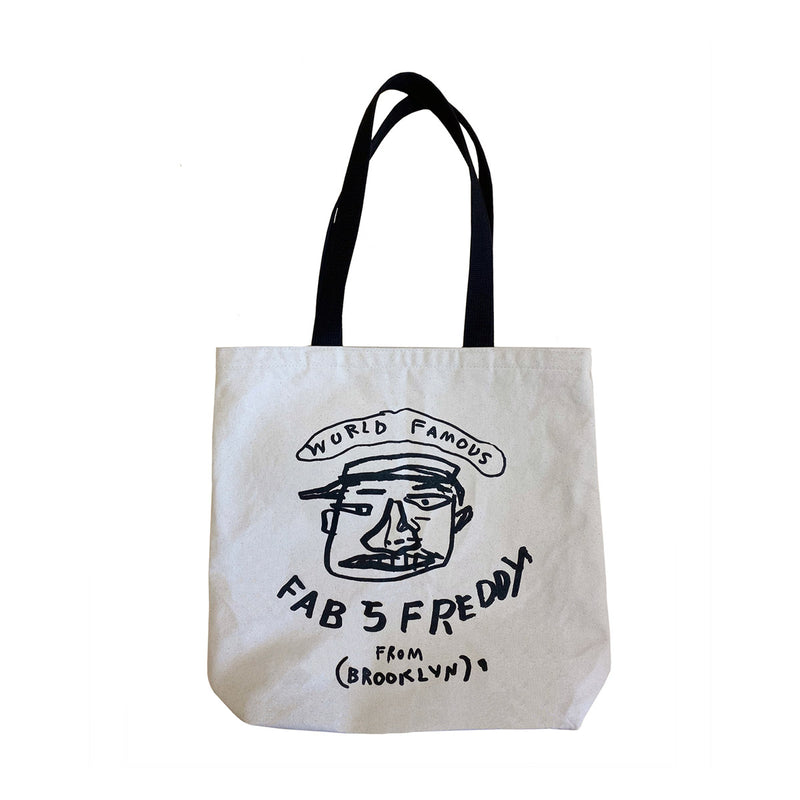 Basquiat "Fab 5 Freddy" Large Canvas Tote Bag