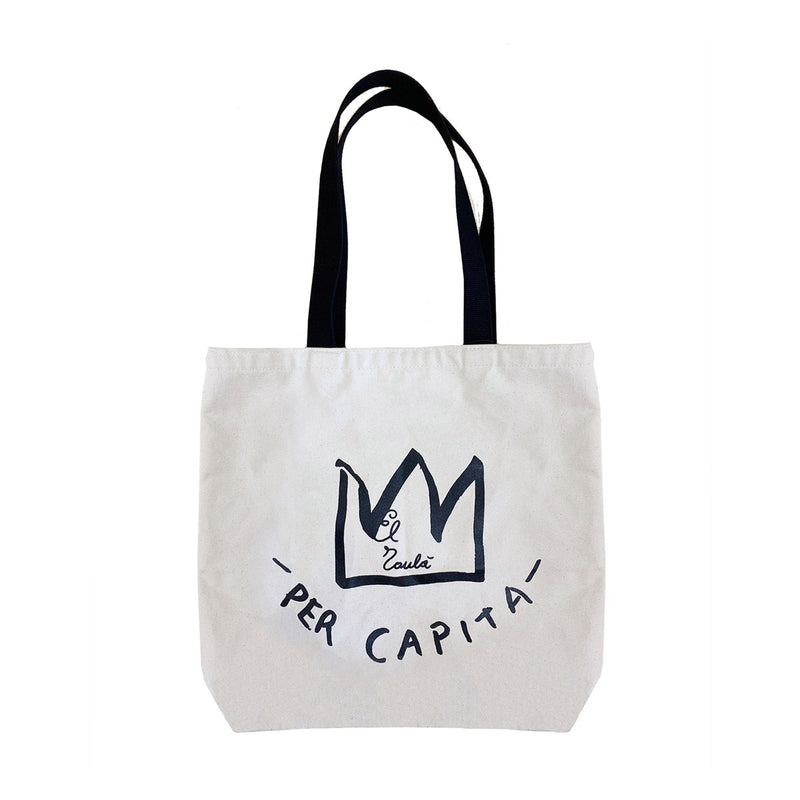 Basquiat "Per Capita" Large Canvas Tote Bag