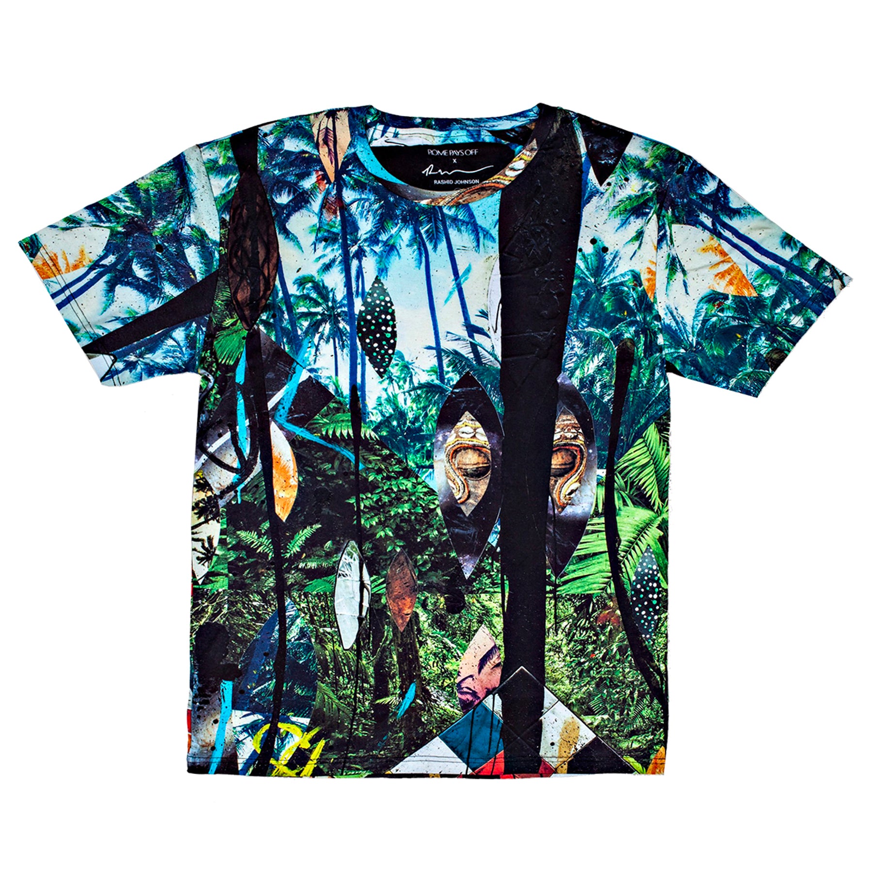 Rashid Johnson “Escape Collage” Unisex All Over Print T-shirt